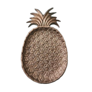 Pineapple decor welcome sign nightstand trinket dish aluminium gift